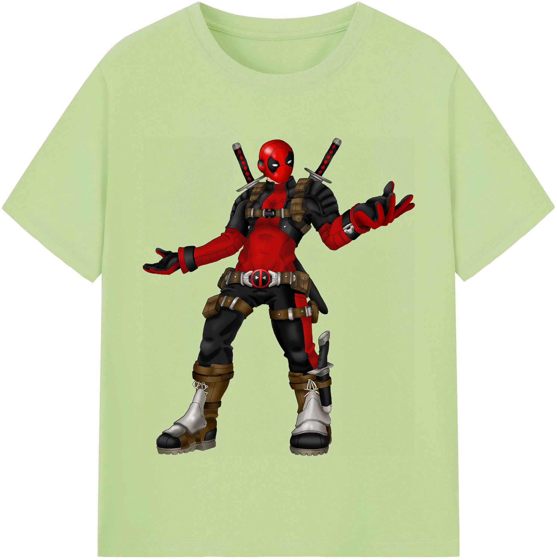 （画像用） Deadpool デッドプール 綿100％半袖Tシャツ（フロントプリント）